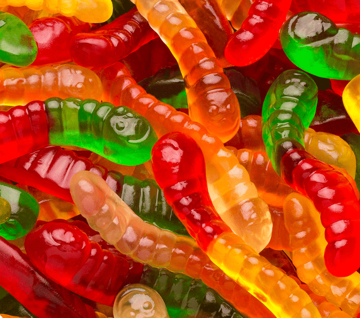 Mini Assorted Gummy Worms (2oz)